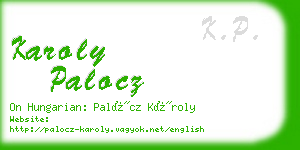 karoly palocz business card