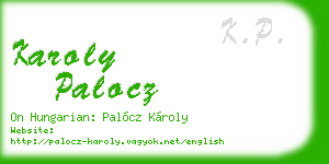 karoly palocz business card